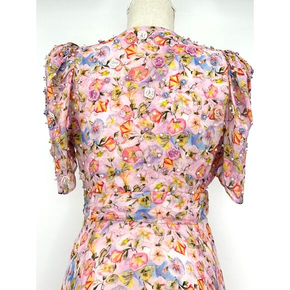 LoveShackFancy Empire Waist Akira Dress (D1434-1132) Size 4 - Picture 8 of 14